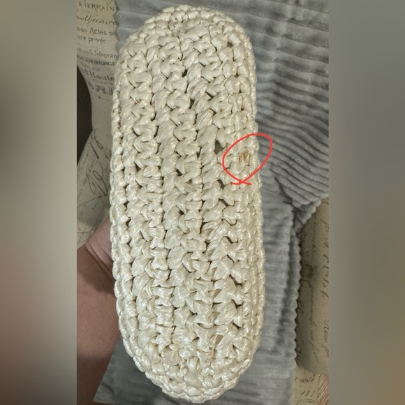 Vintage Cream Hollywood of Shagee California Mini  Straw Handbag Purse 1960s - Picture 4 of 9